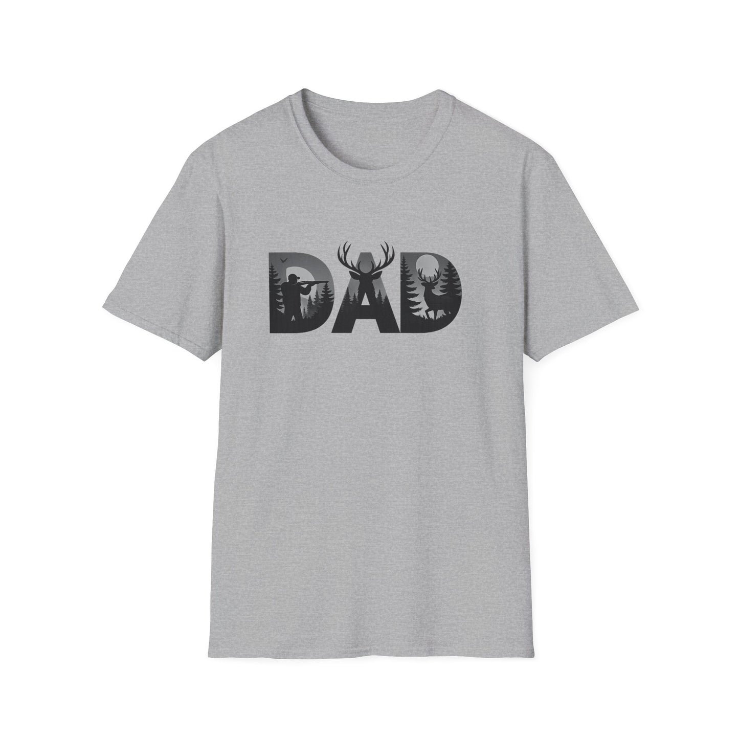 Dad Wildlife Silhouette T-Shirt — Deer Antler Outdoors Father’s Day Tee