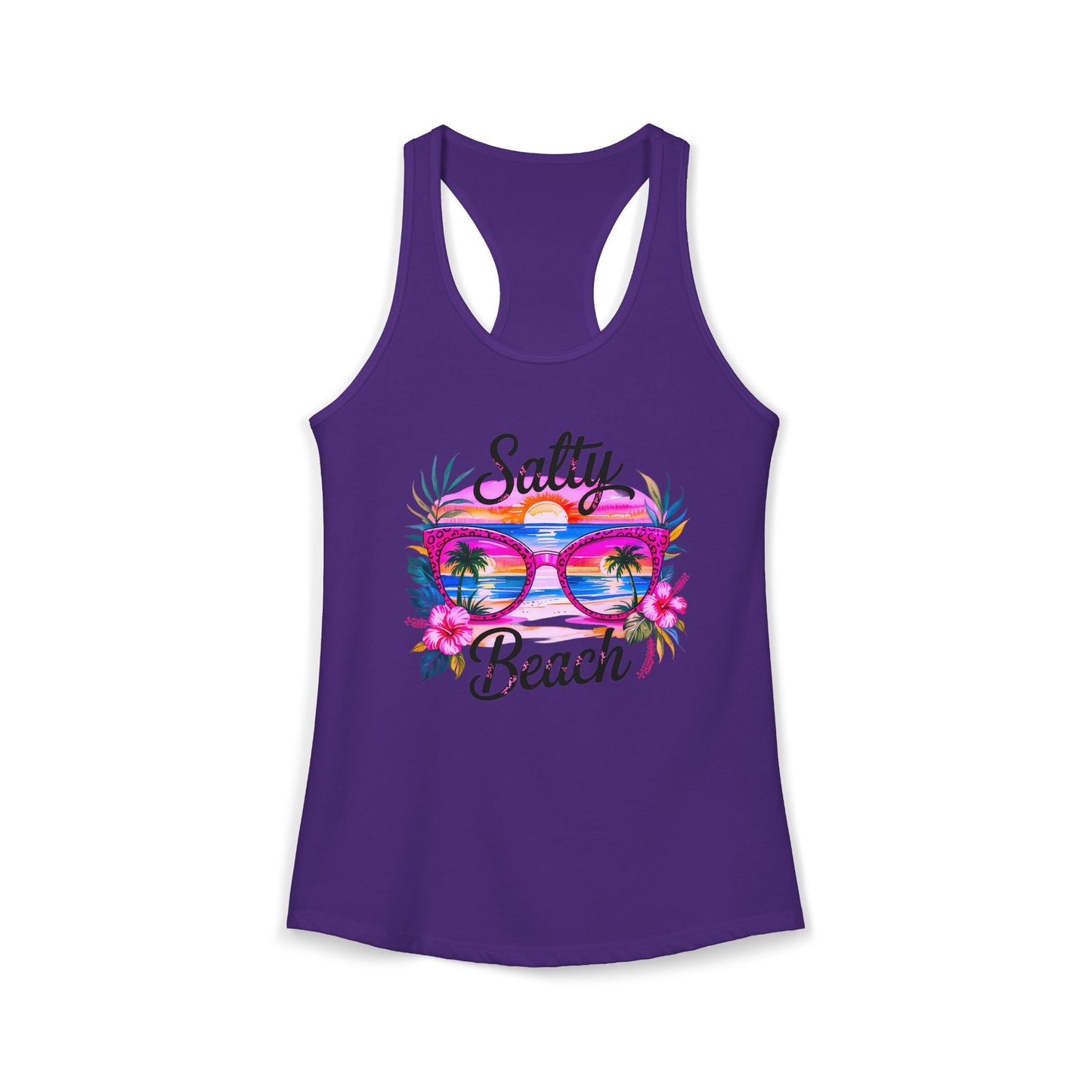 "Salty Beach"-Women's Ideal Racerback Tank