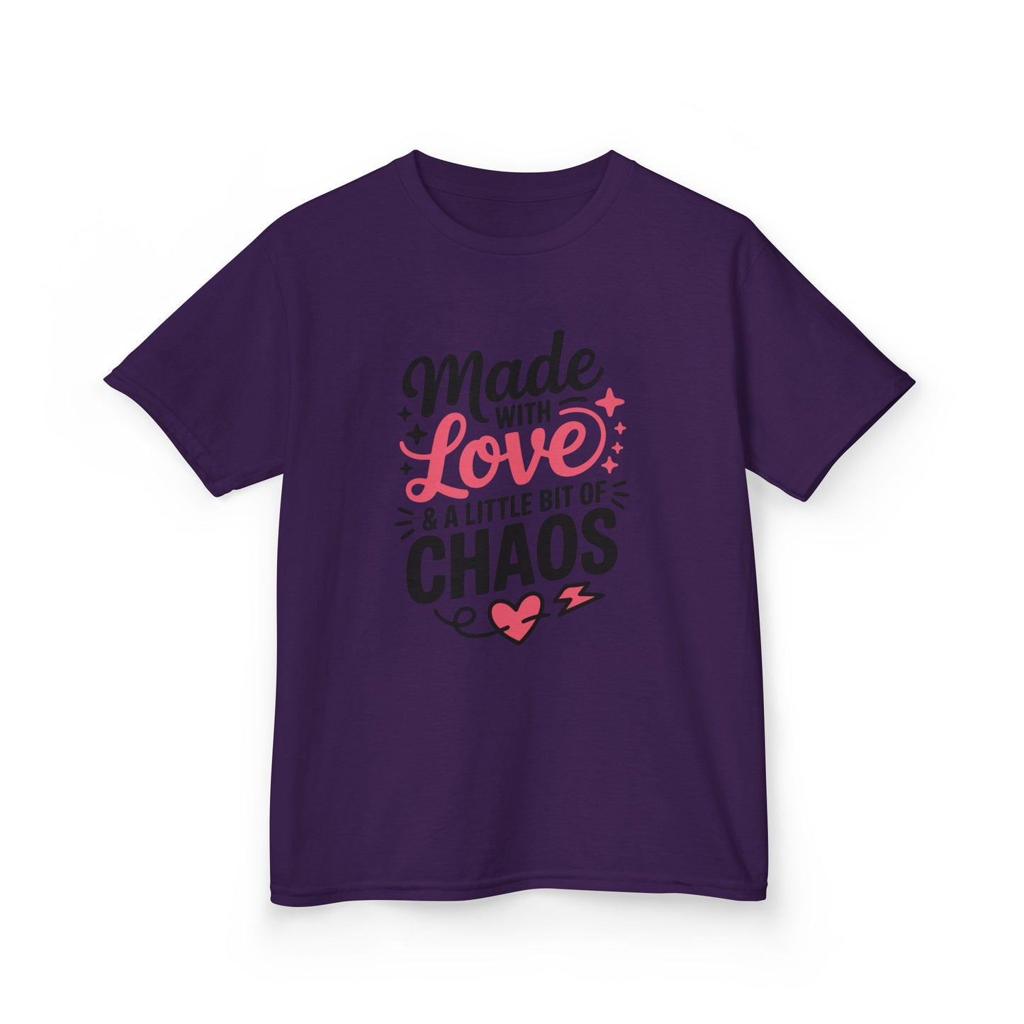 Kids- "Made with Love & a Little Bit of Chaos" Cute Kid Graphic Tee