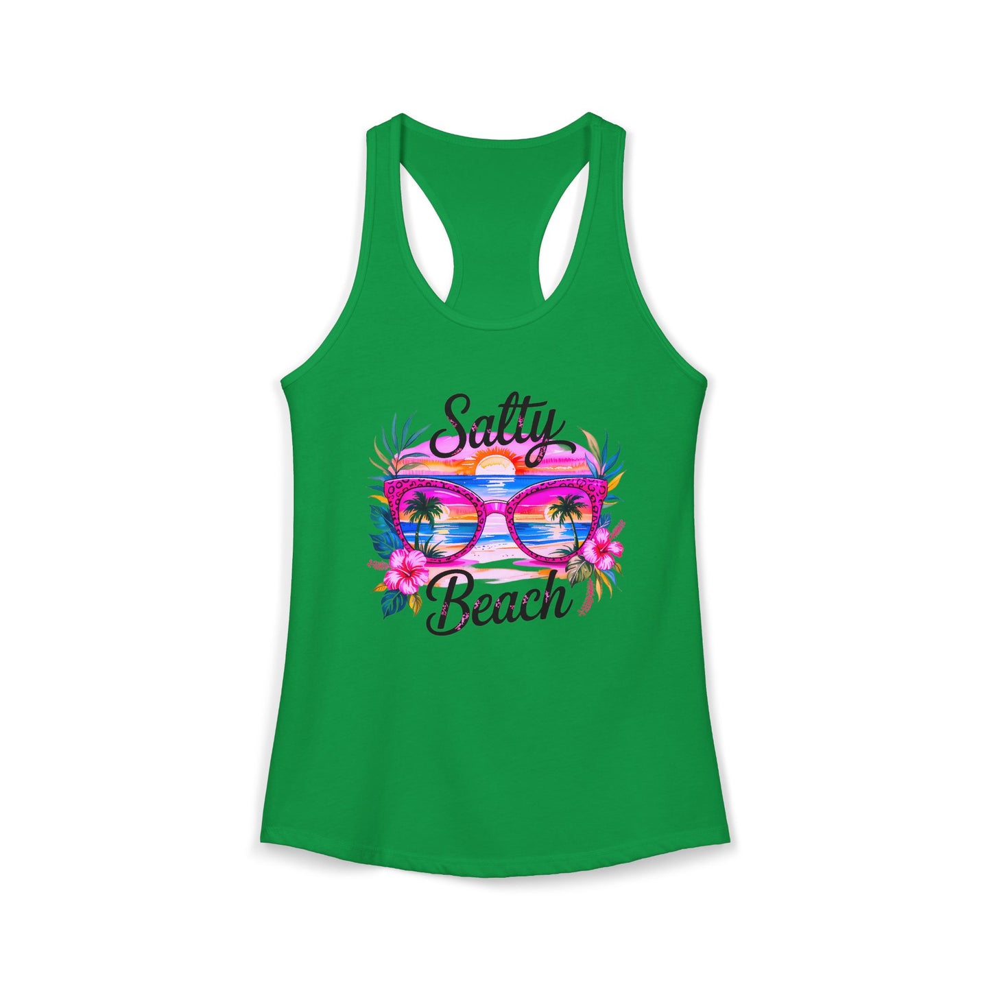 "Salty Beach"-Women's Ideal Racerback Tank