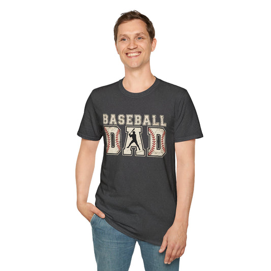 Baseball Dad T-Shirt — Vintage Stitch Sports Tee for Baseball Fathers