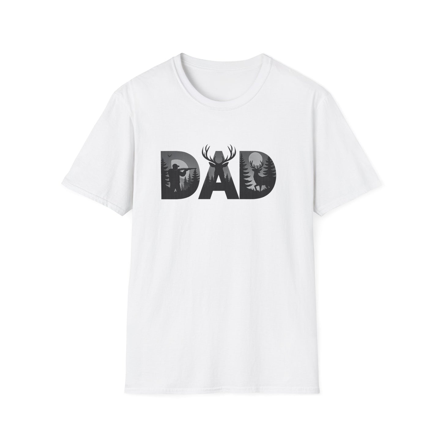 Dad Wildlife Silhouette T-Shirt — Deer Antler Outdoors Father’s Day Tee