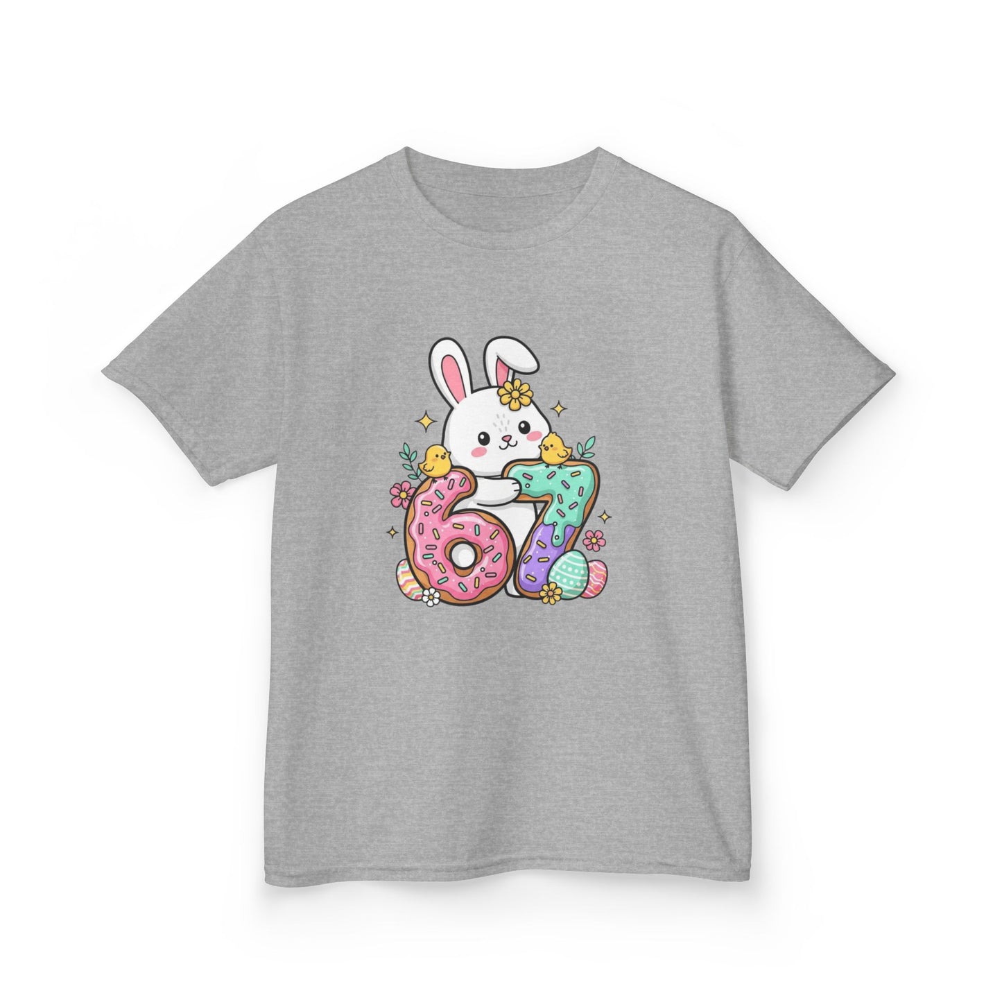 Kids Bunny 6/7 Birthday Tee — Cute Pastel Number Shirt