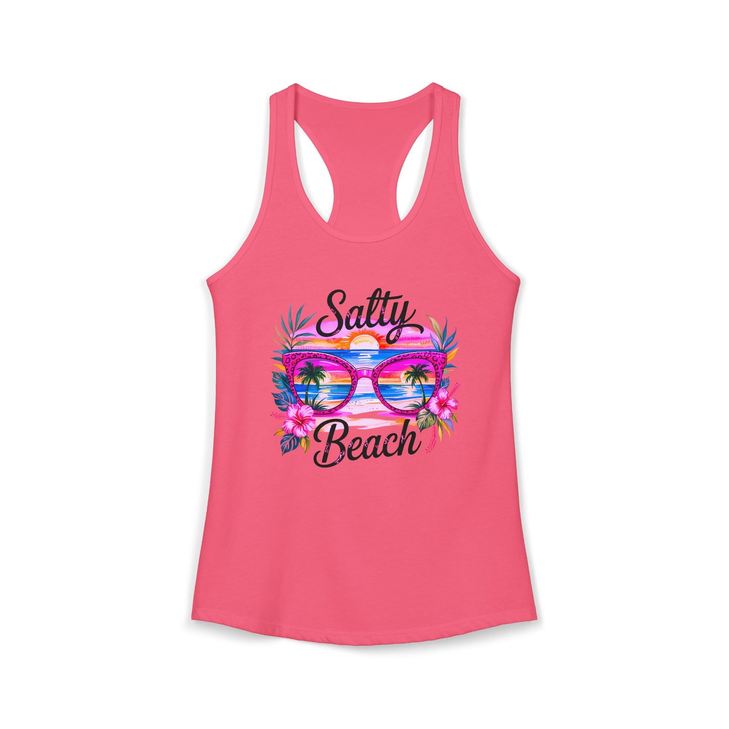 "Salty Beach"-Women's Ideal Racerback Tank