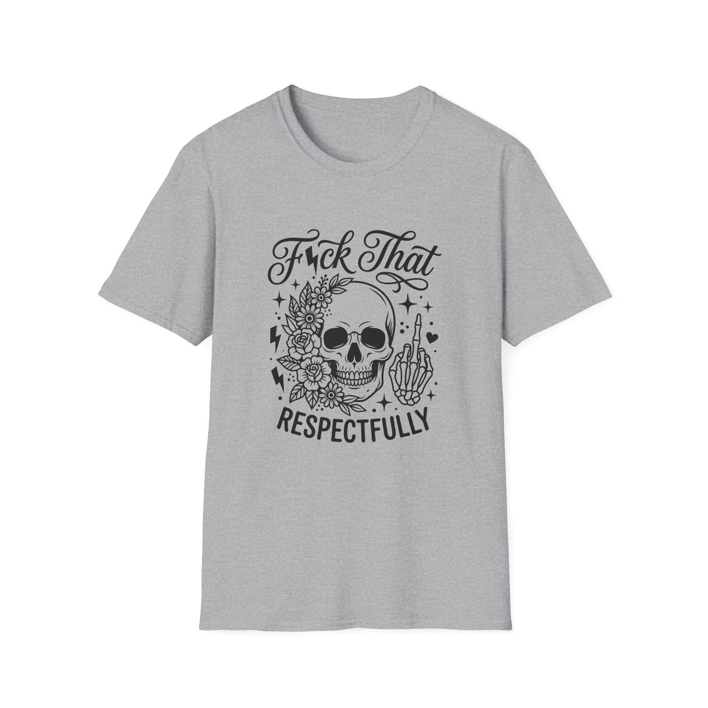Skull 'F*ck That Respectfully' Graphic T-Shirt