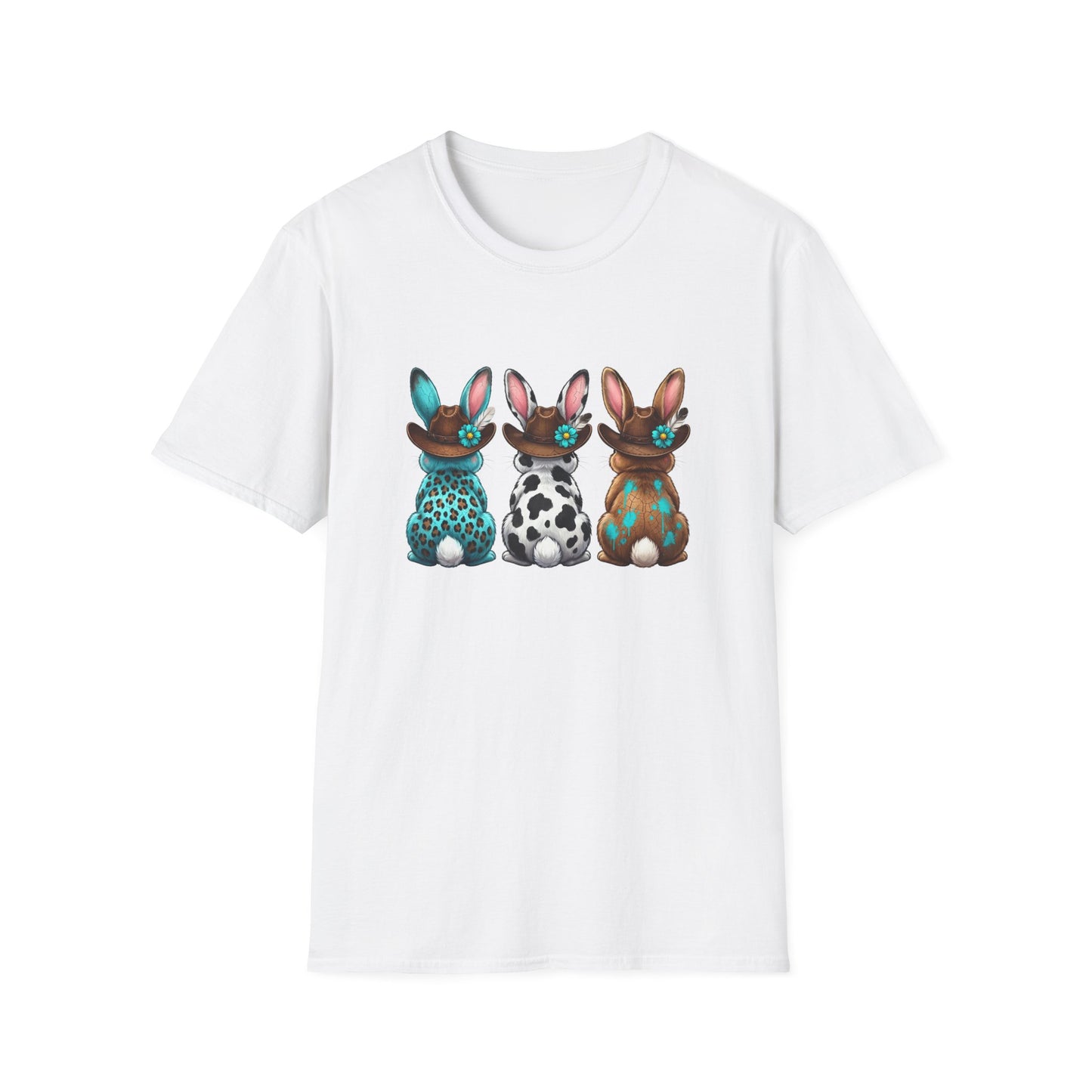 Easter Trio Bunny T-Shirt — Cute Patterned Rabbits Spring Tee