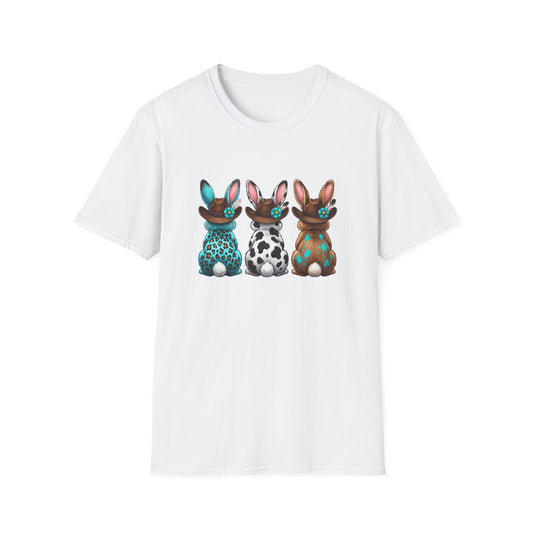 Easter Trio Bunny T-Shirt — Cute Patterned Rabbits Spring Tee