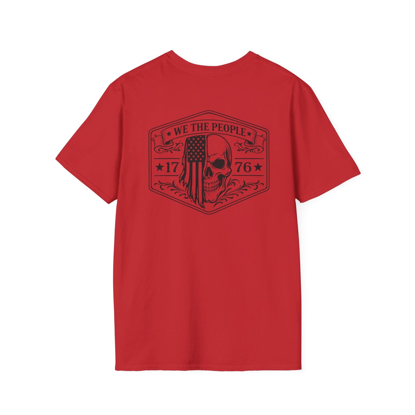 T-Shirt — “We The People” Skull Flag 1776 Patriotic Graphic Tee