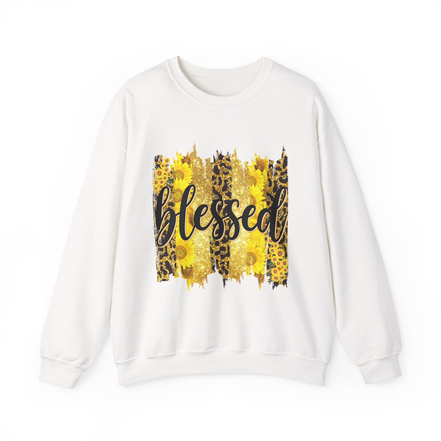 Blessed Leopard Sunflower Crewneck Sweatshirt