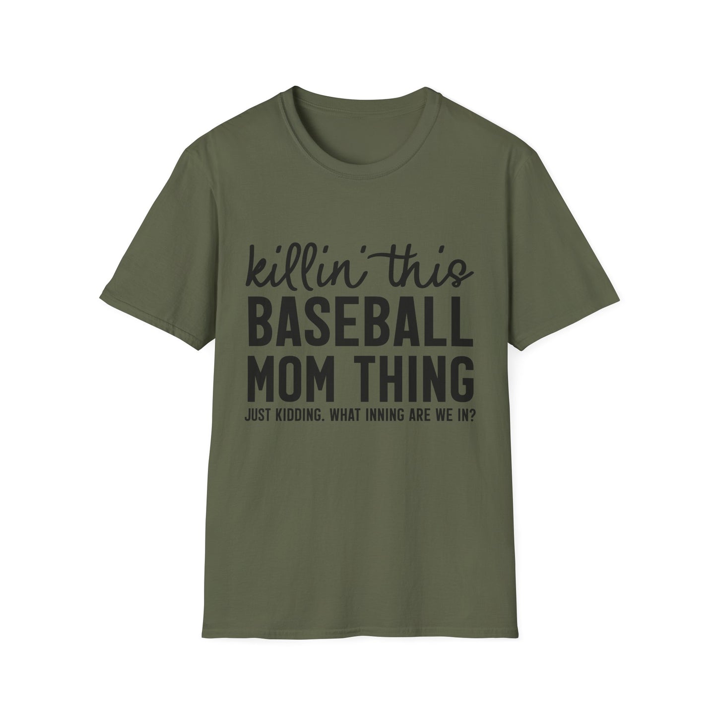 Baseball Mom T‑Shirt – "Killin' This Baseball Mom Thing" Graphic Tee