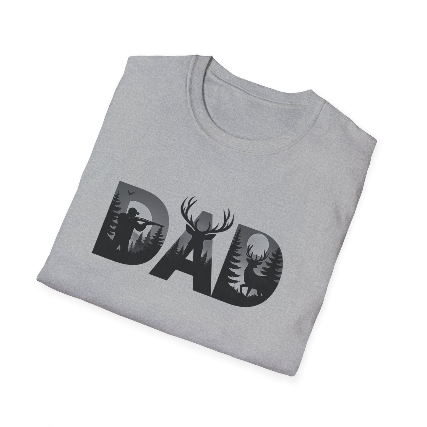 Dad Wildlife Silhouette T-Shirt — Deer Antler Outdoors Father’s Day Tee