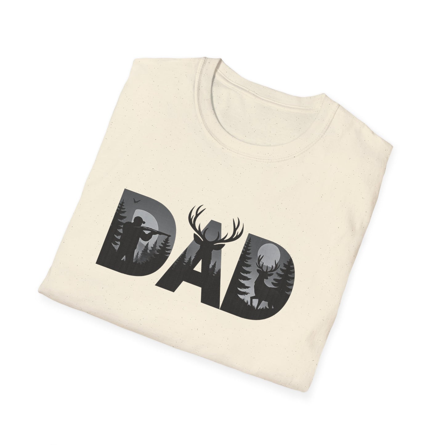 Dad Wildlife Silhouette T-Shirt — Deer Antler Outdoors Father’s Day Tee