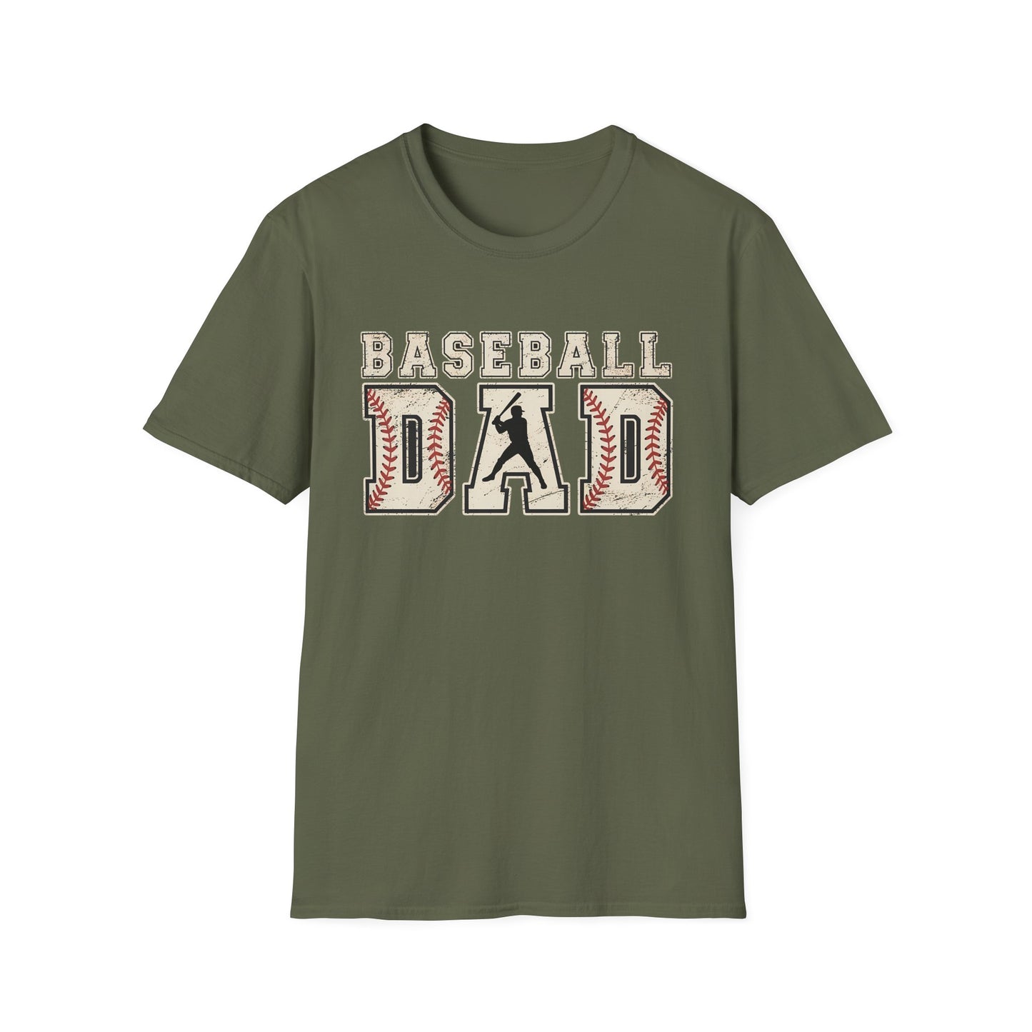 Baseball Dad T-Shirt — Vintage Stitch Sports Tee for Baseball Fathers