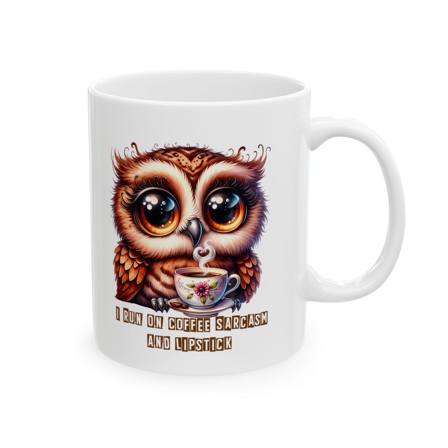 Owl Coffee Mug – Colorful Boho Owl Ceramic Mug (11oz, 15oz)
