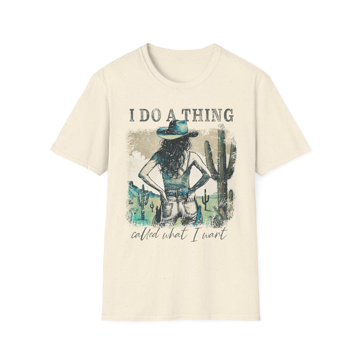 I Do A Thing Western Graphic T‑Shirt — Desert Cowgirl Cactus Tee