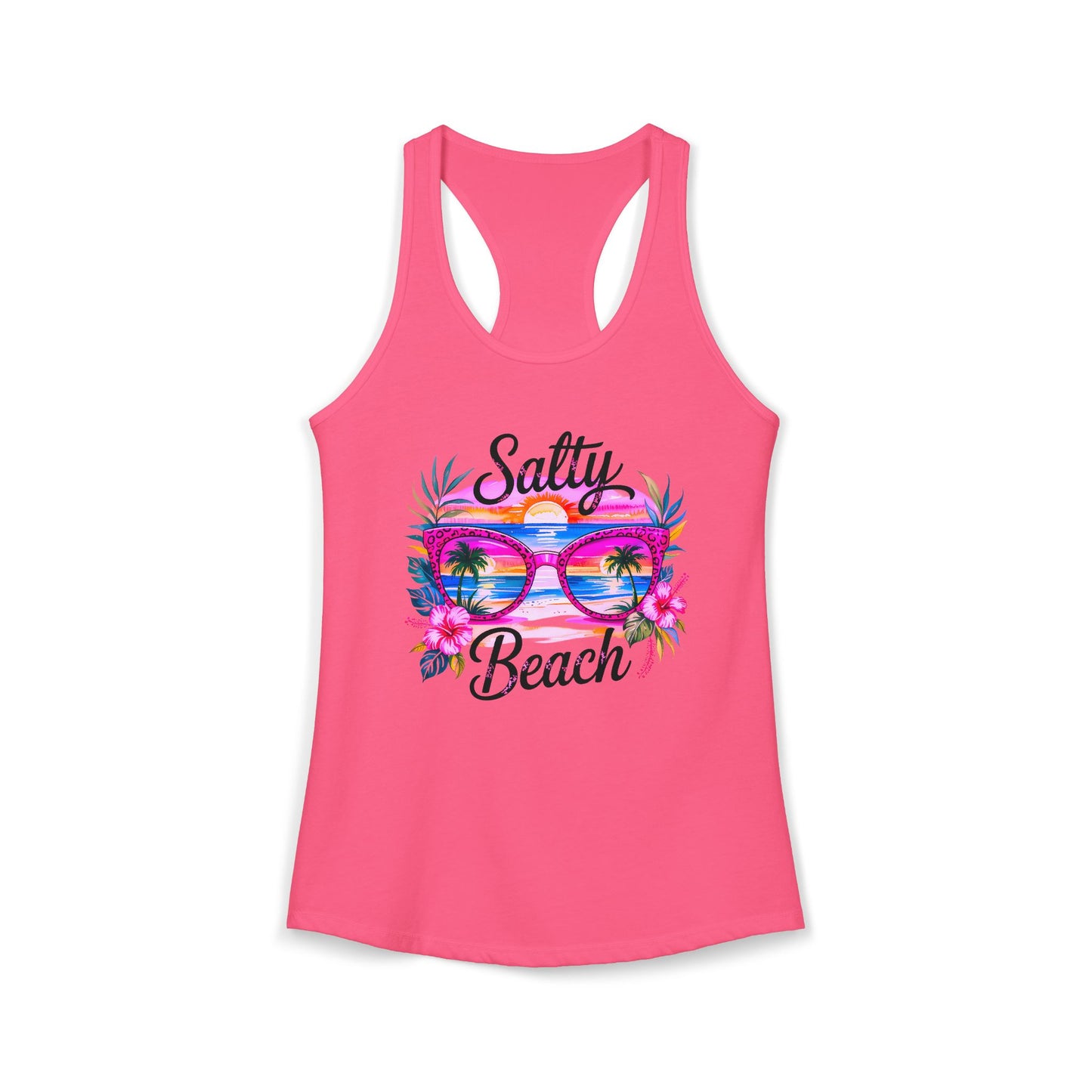 "Salty Beach"-Women's Ideal Racerback Tank