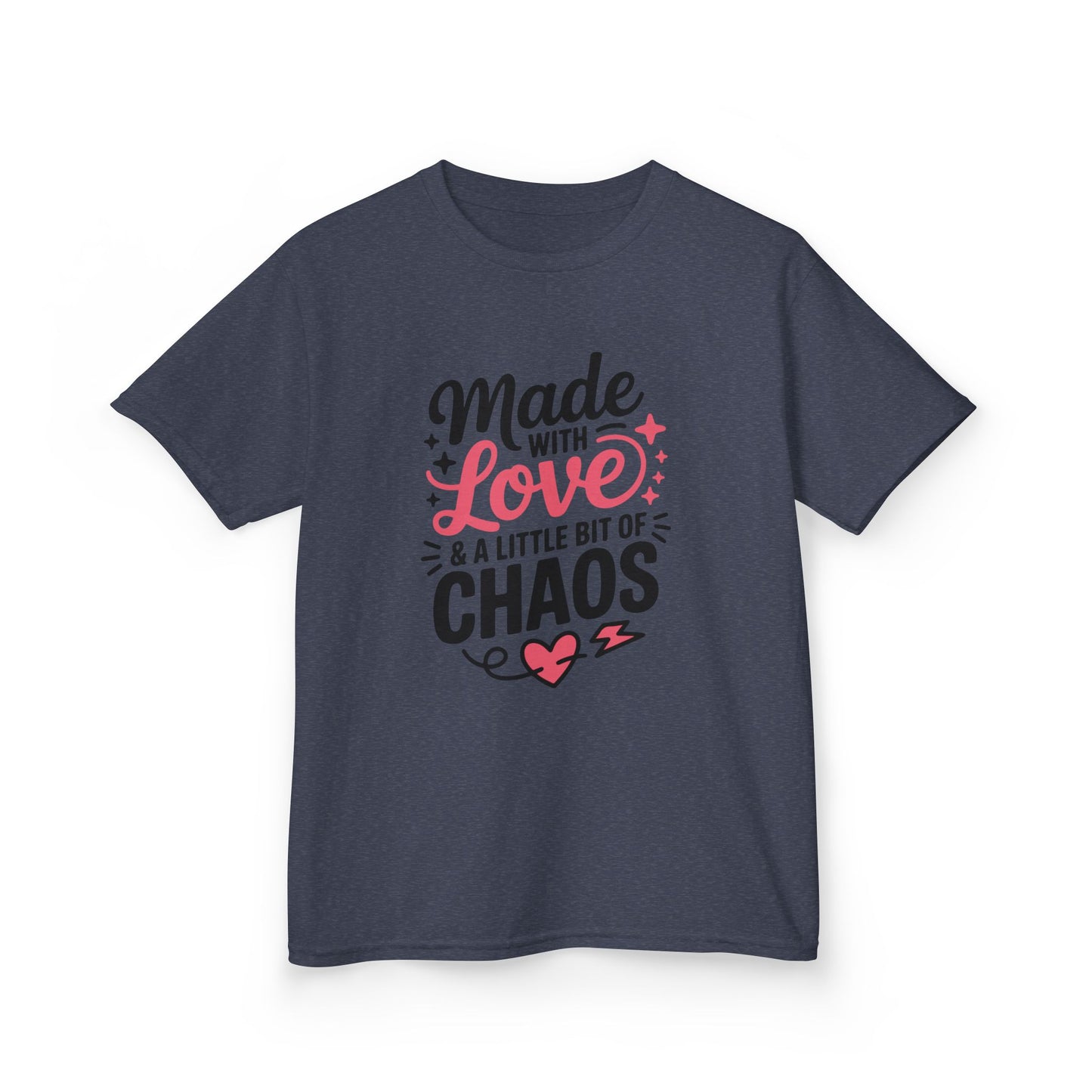 Kids- "Made with Love & a Little Bit of Chaos" Cute Kid Graphic Tee