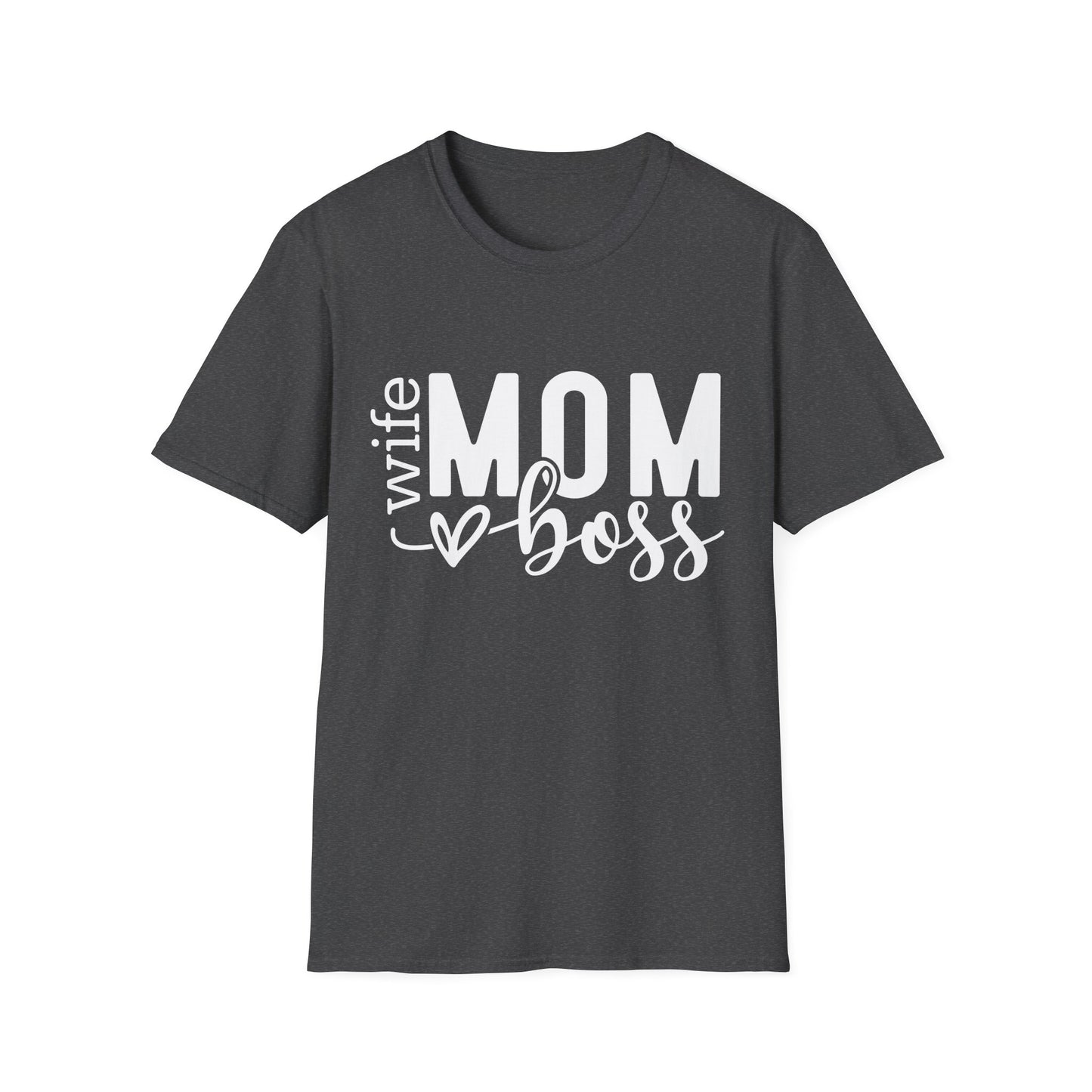 Mom Boss Wife T-Shirt – Funny Mom Life Graphic Tee, Mother's Day Gift
