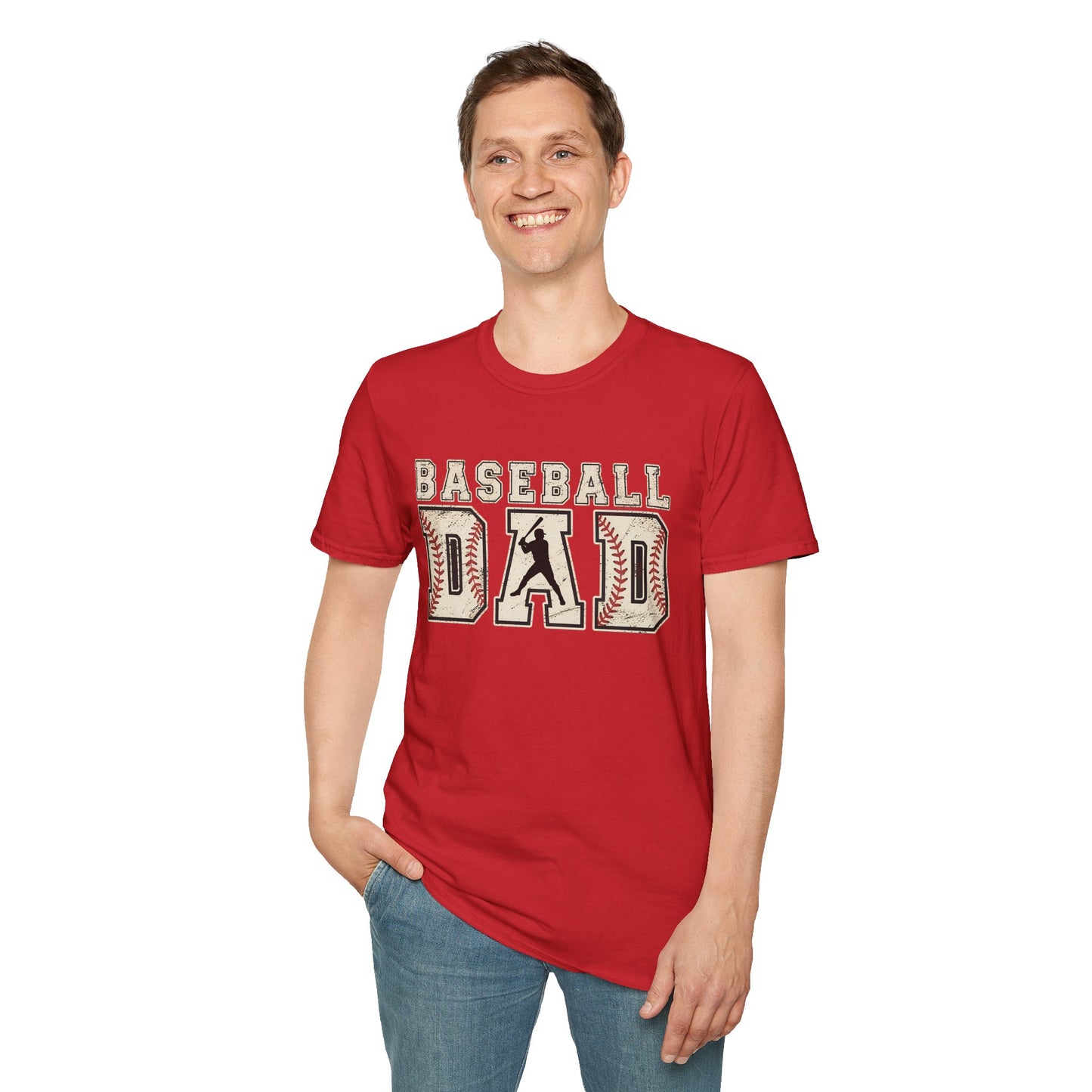 Baseball Dad T-Shirt — Vintage Stitch Sports Tee for Baseball Fathers