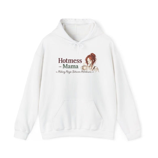 Hotmess Mama Hoodie — 'Making Magic Between Meltdowns' Cozy Mom Sweatshirt