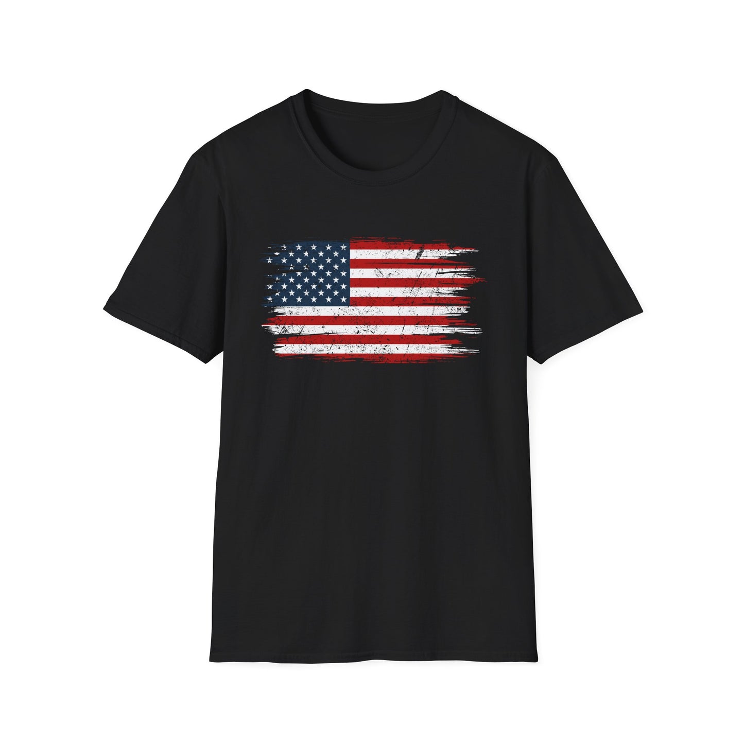 Distressed American Flag T-Shirt — Patriotic USA Tee for 4th of July & Veterans Day