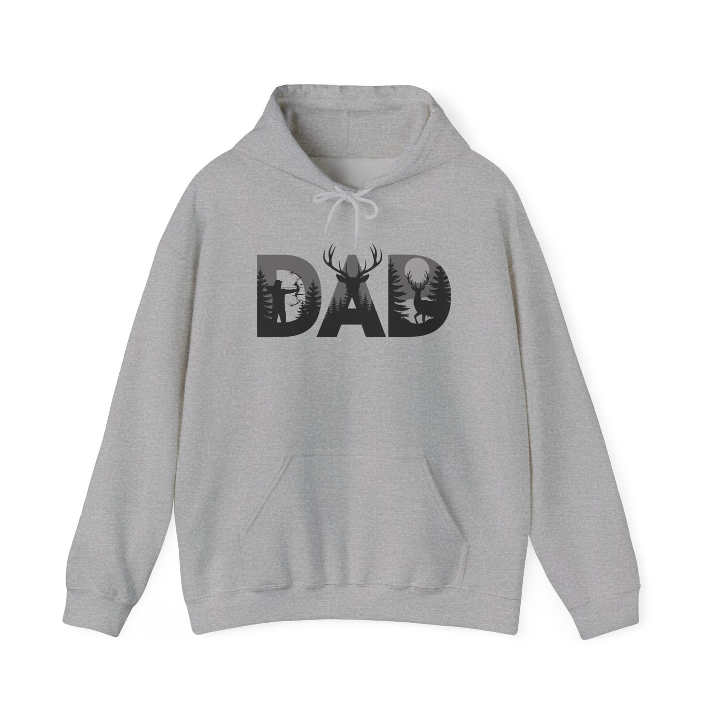Dad Deer Silhouette Hoodie – Rustic Hunting Father’s Day Sweatshirt