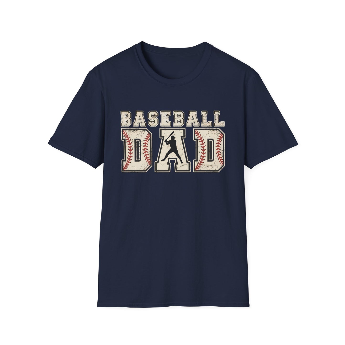 Baseball Dad T-Shirt — Vintage Stitch Sports Tee for Baseball Fathers