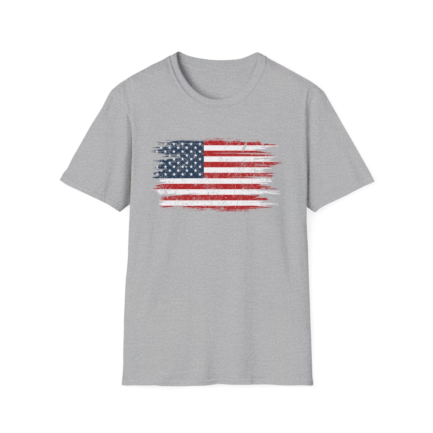 Distressed American Flag T-Shirt — Patriotic USA Tee for 4th of July & Veterans Day