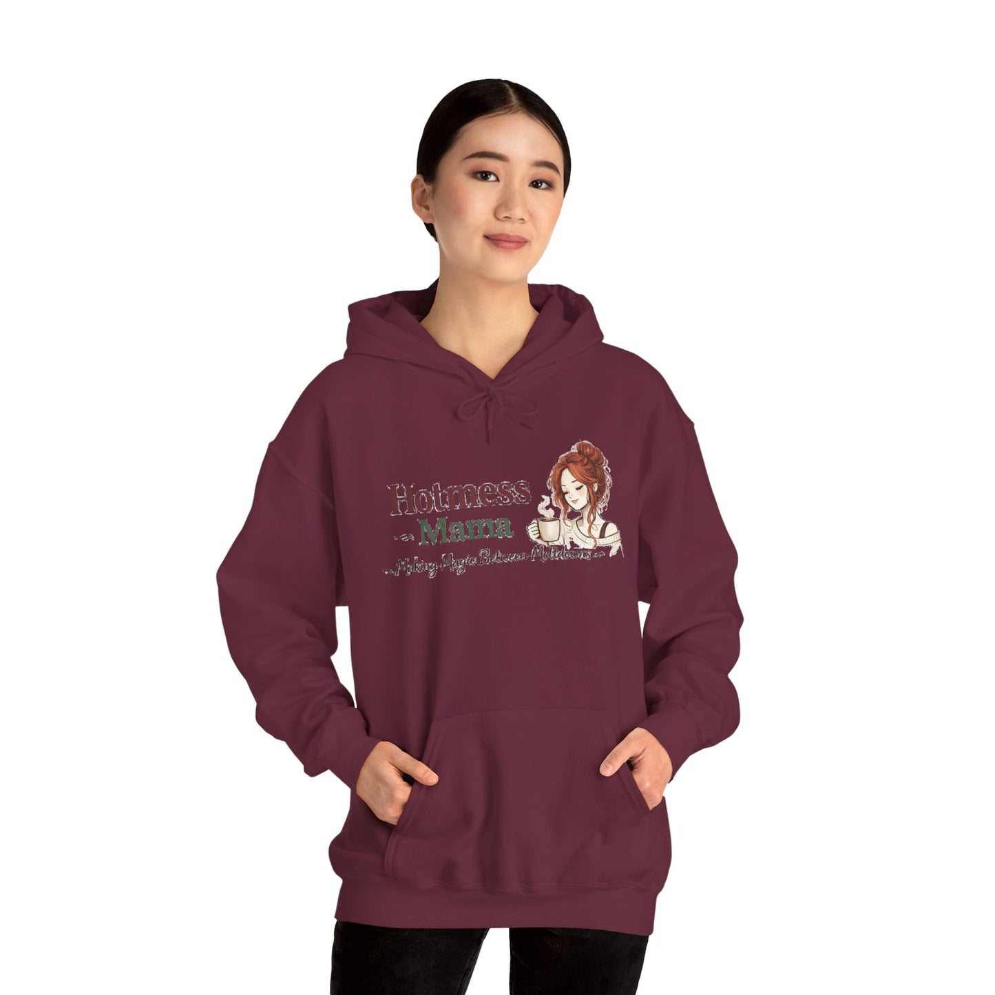 Hotmess Mama Hoodie — 'Making Magic Between Meltdowns' Cozy Mom Sweatshirt