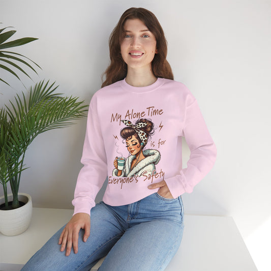 Cozy 'My Alone Time Is for Everyone's Safety' Sweatshirt