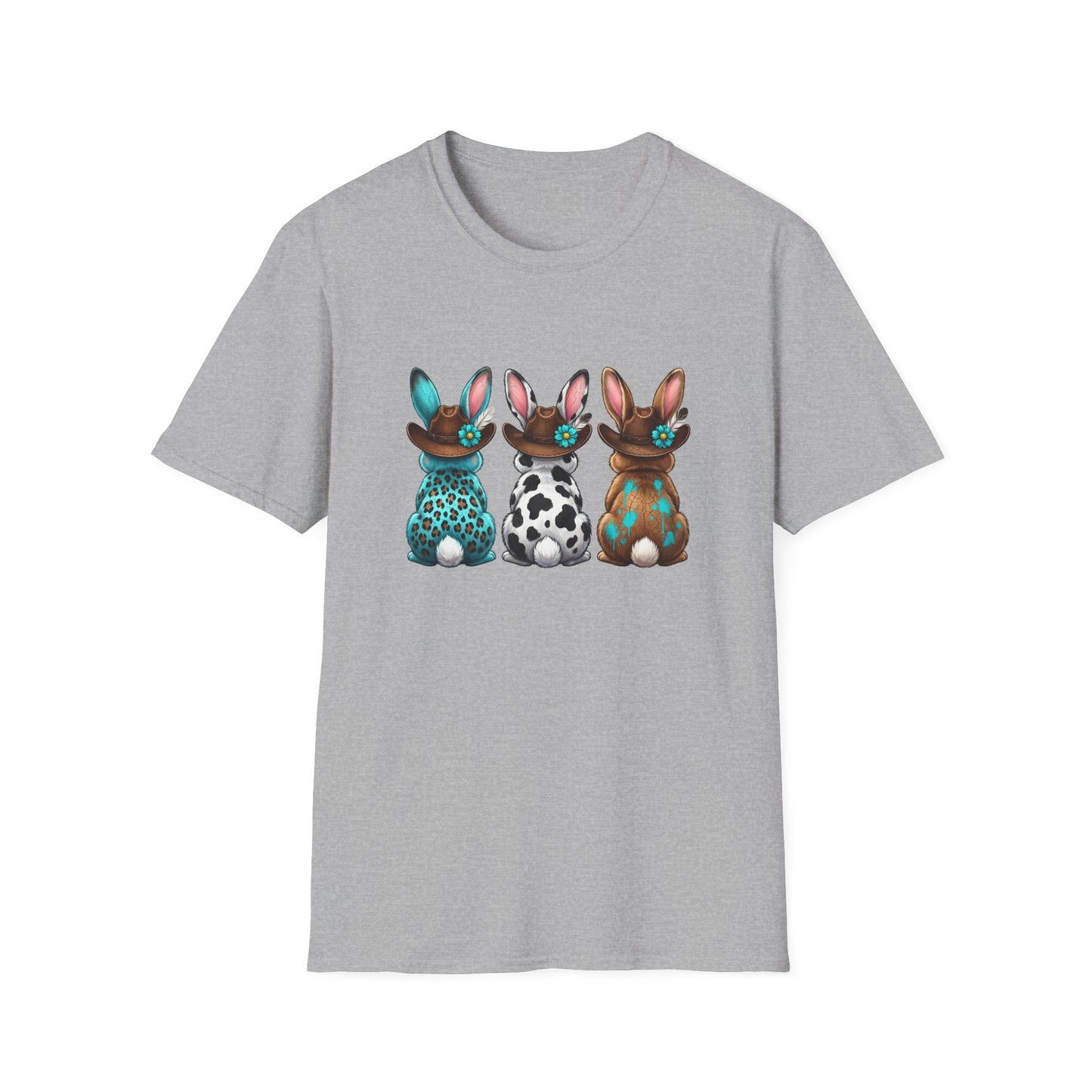 Easter Trio Bunny T-Shirt — Cute Patterned Rabbits Spring Tee