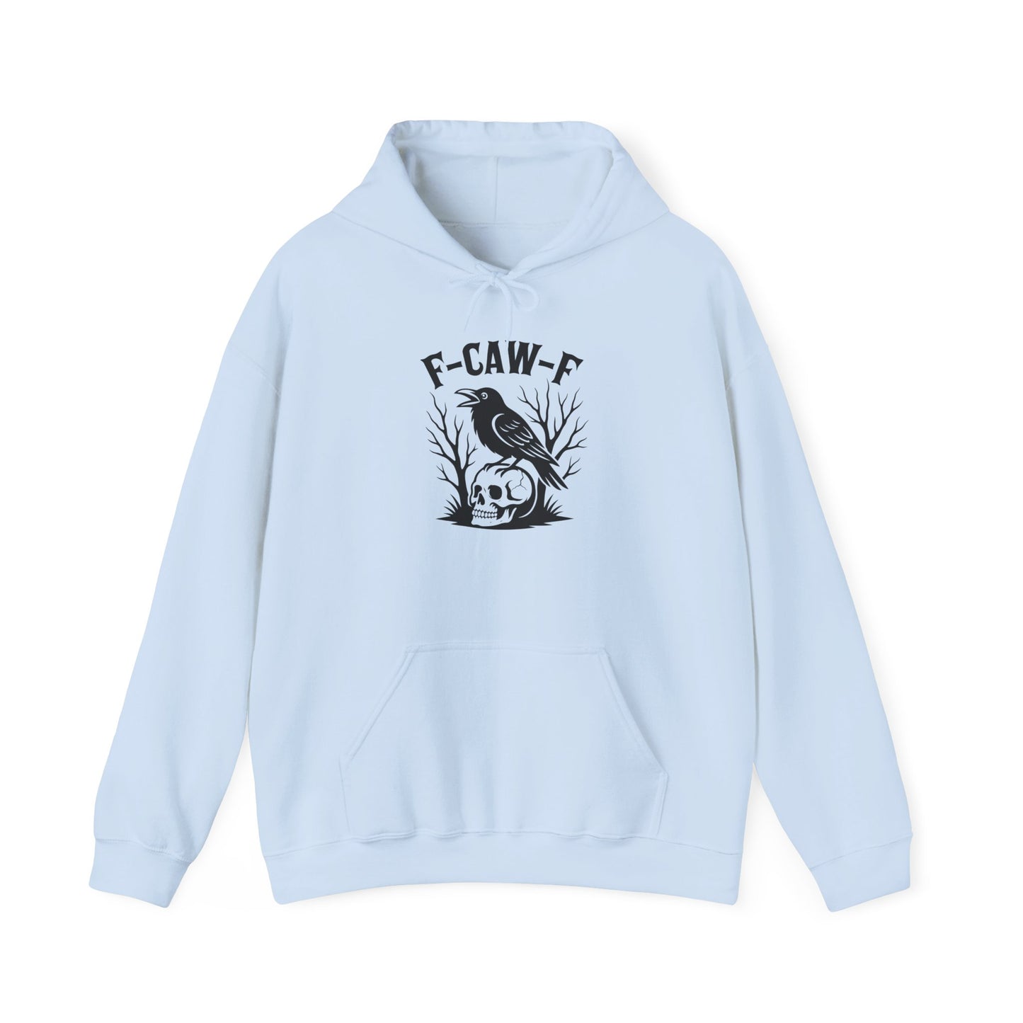 Raven Skull Hoodie – F-CAW-F Gothic Raven Skull Graphic Sweatshirt