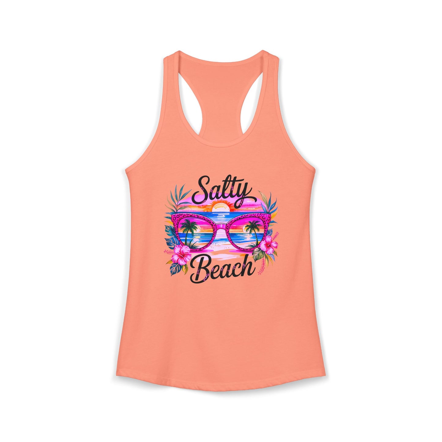 "Salty Beach"-Women's Ideal Racerback Tank