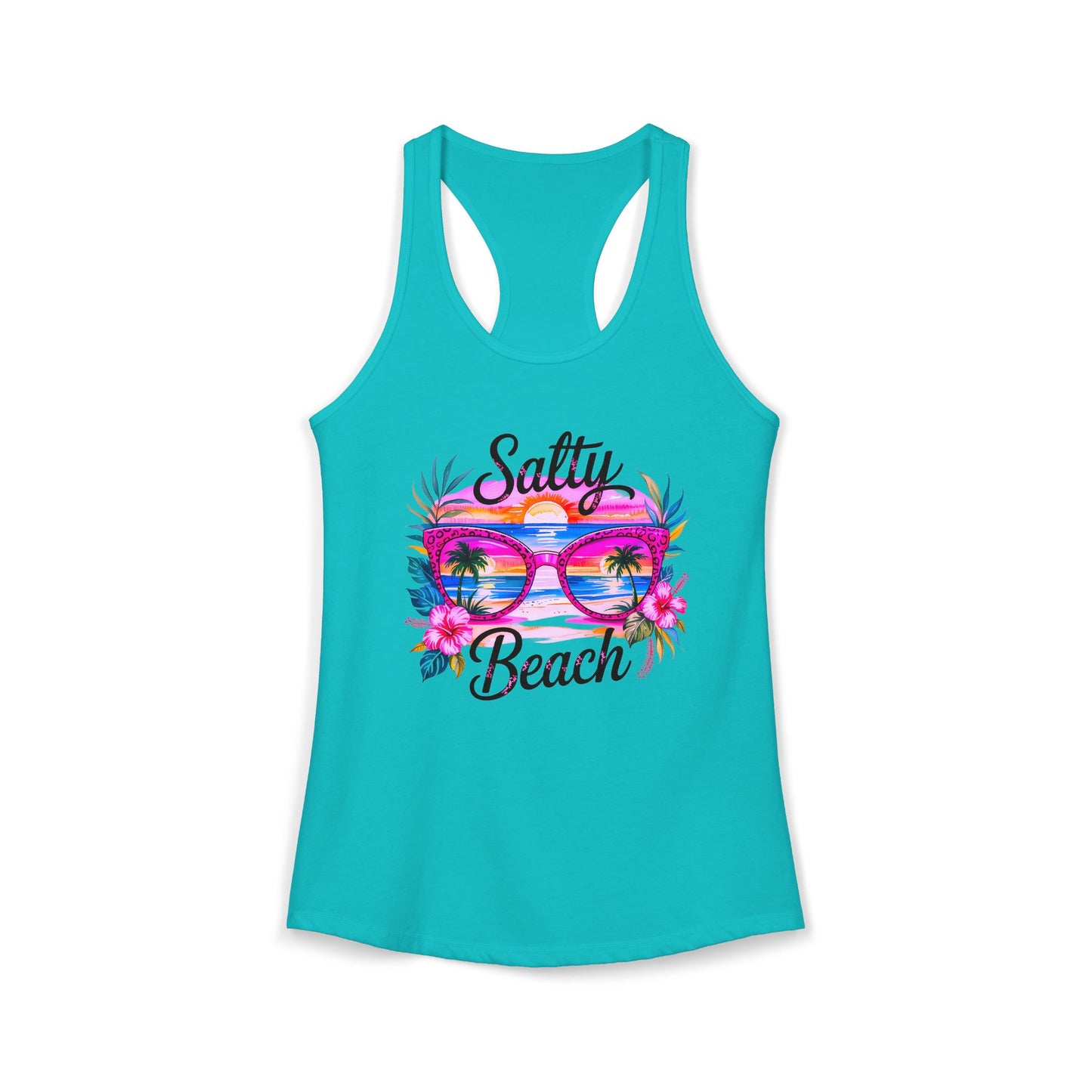 "Salty Beach"-Women's Ideal Racerback Tank