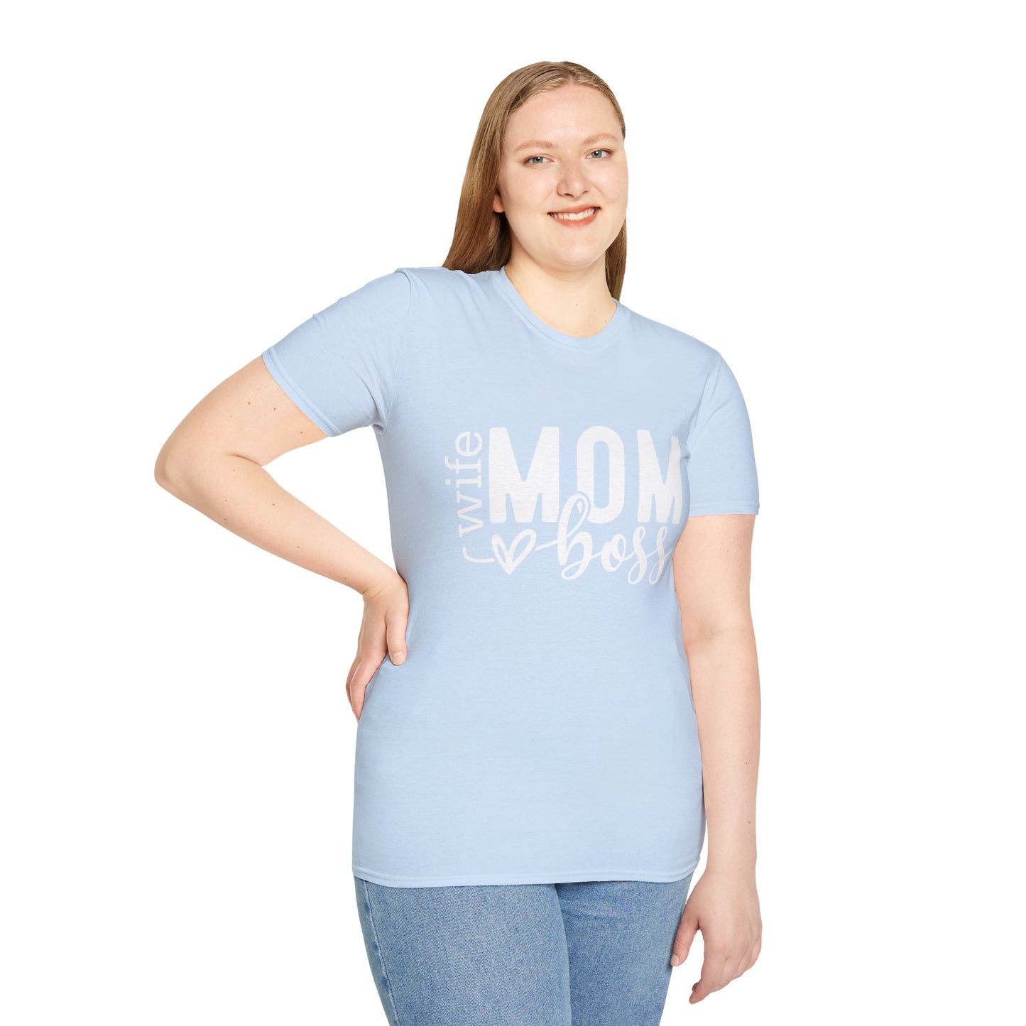 Mom Boss Wife T-Shirt – Funny Mom Life Graphic Tee, Mother's Day Gift