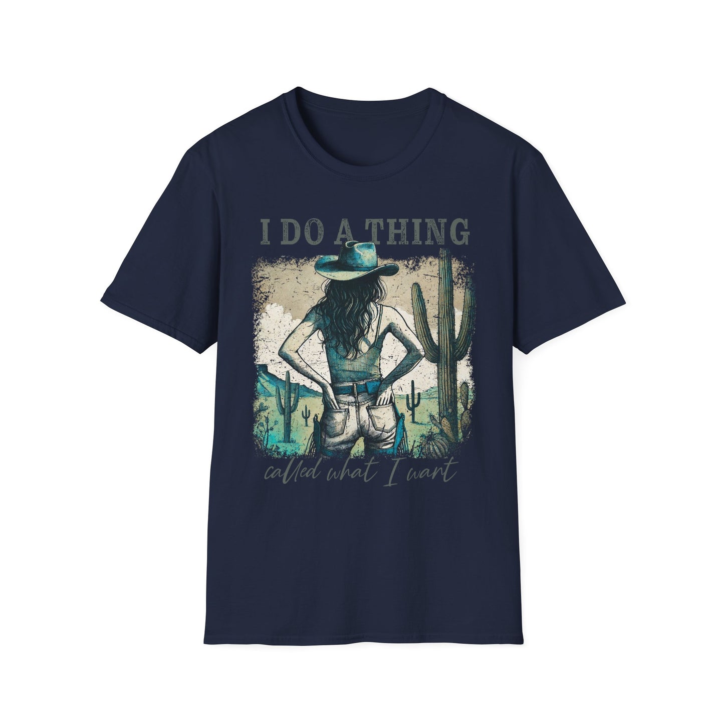 I Do A Thing Western Graphic T‑Shirt — Desert Cowgirl Cactus Tee