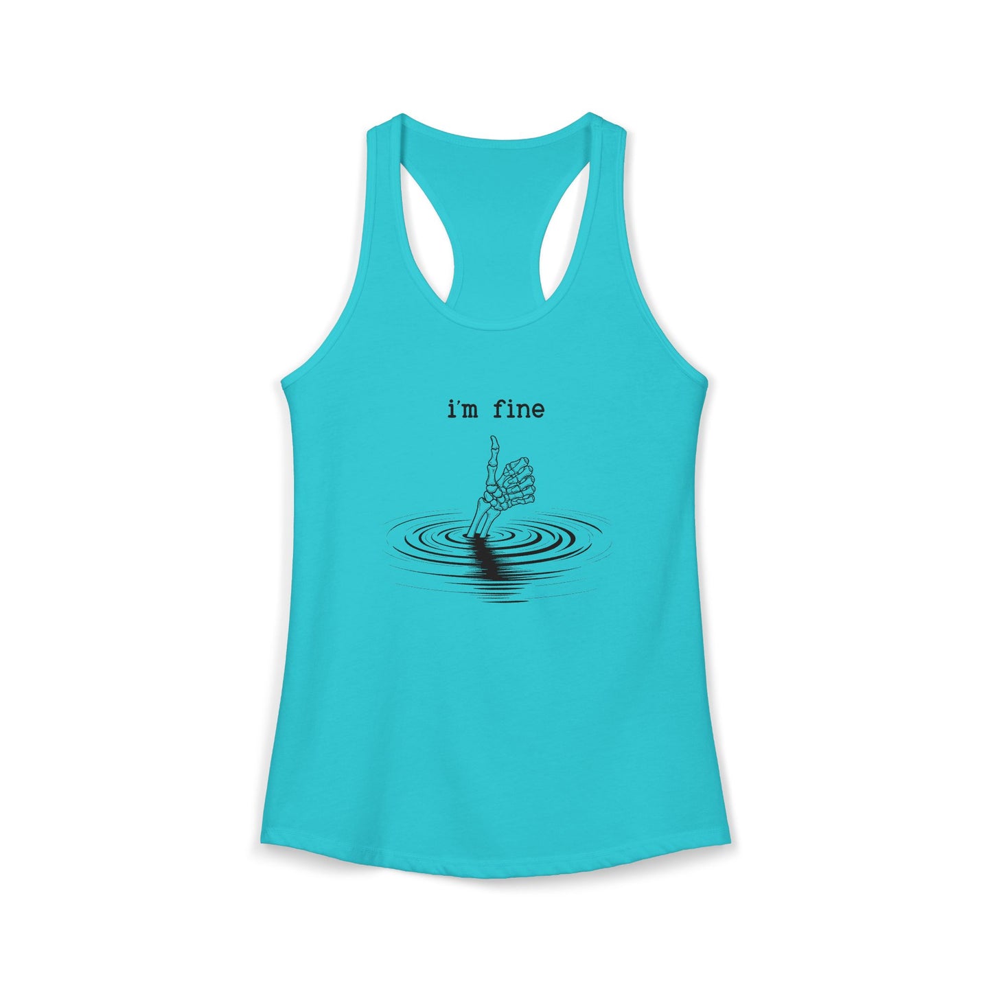 'I'm Fine" -Women's Ideal Racerback Tank