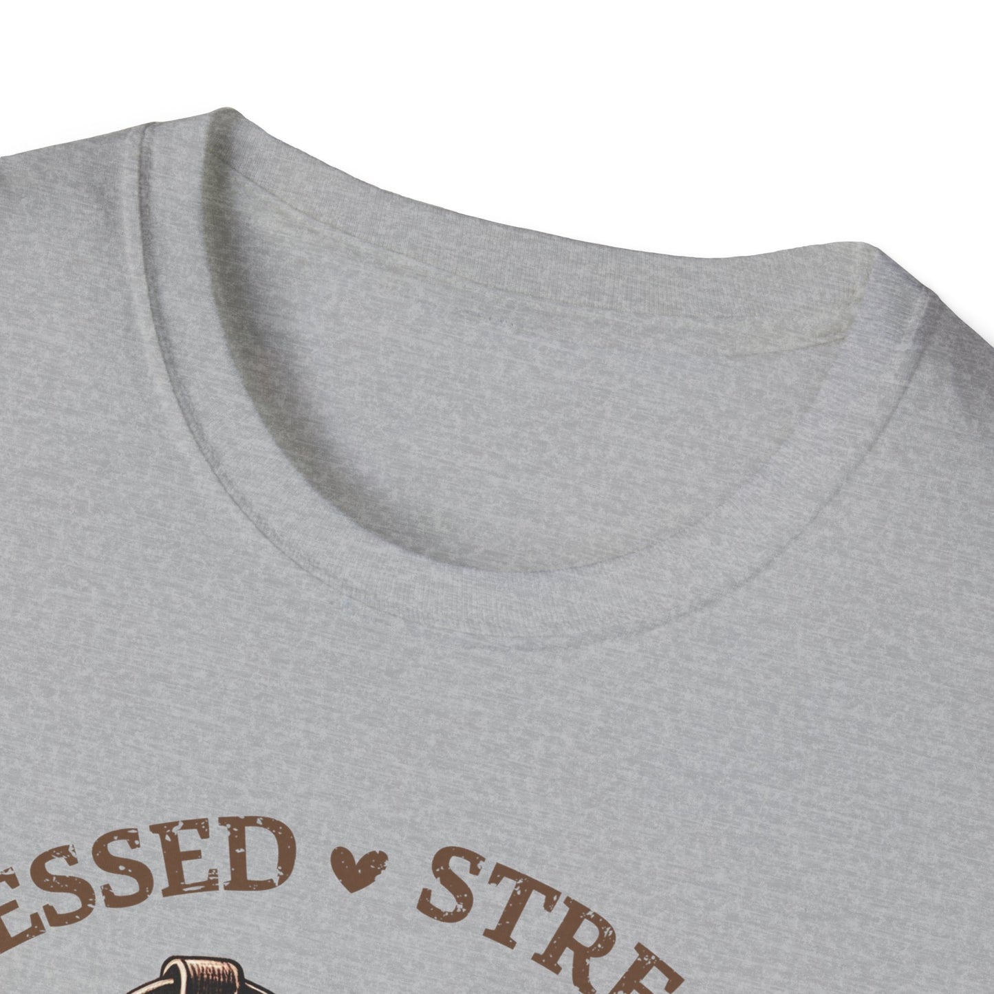 Blessed Stressed and Cowboy Obsessed T-Shirt — Western Cowboy Boots Graphic Tee