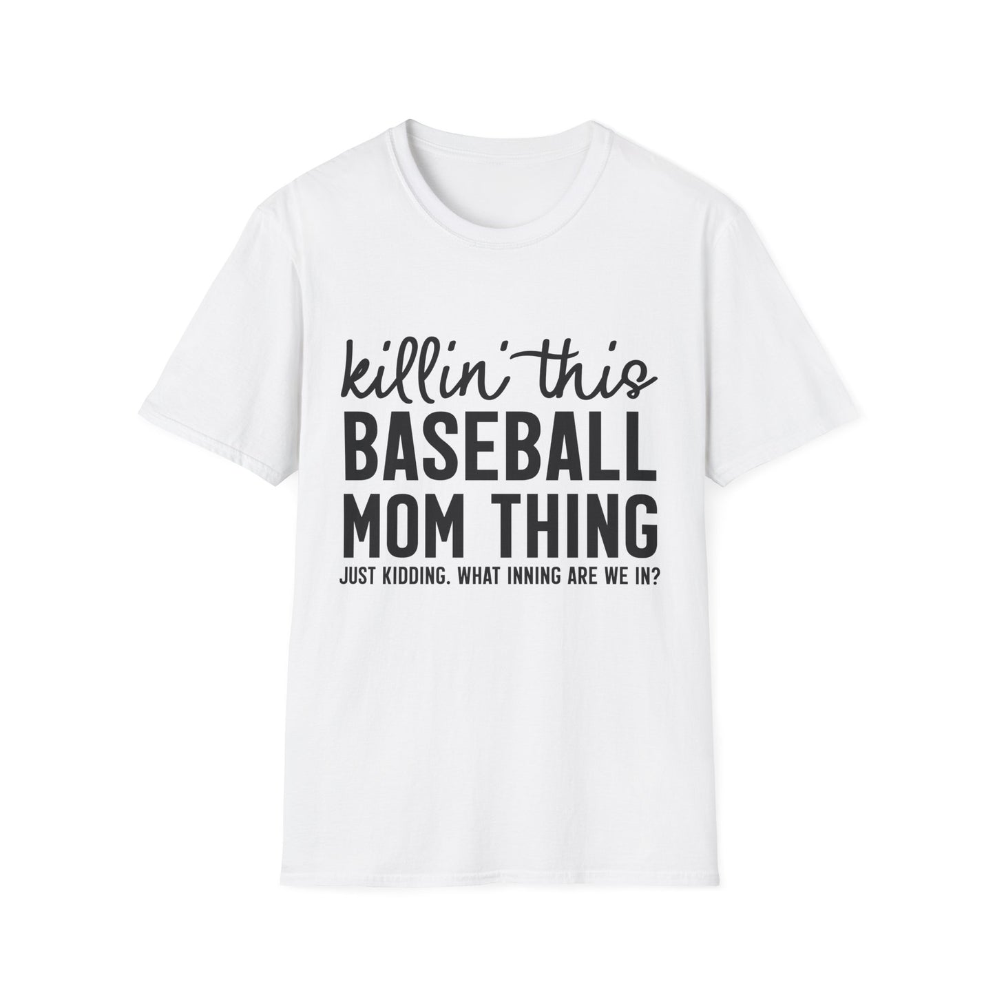 Baseball Mom T‑Shirt – "Killin' This Baseball Mom Thing" Graphic Tee
