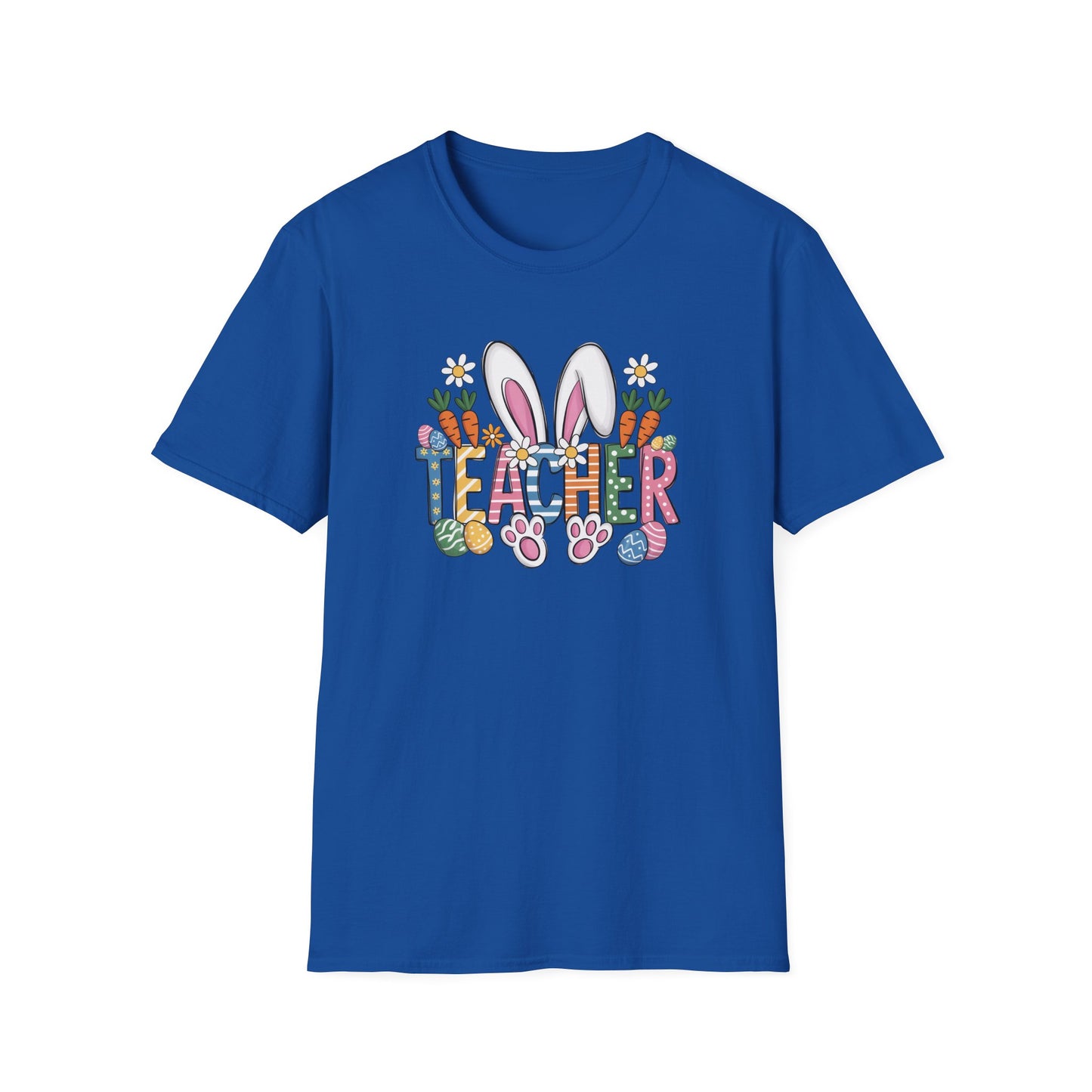 Teacher Easter Bunny T-Shirt — Cute Spring Teacher Shirt with Bunny Ears & Carrots