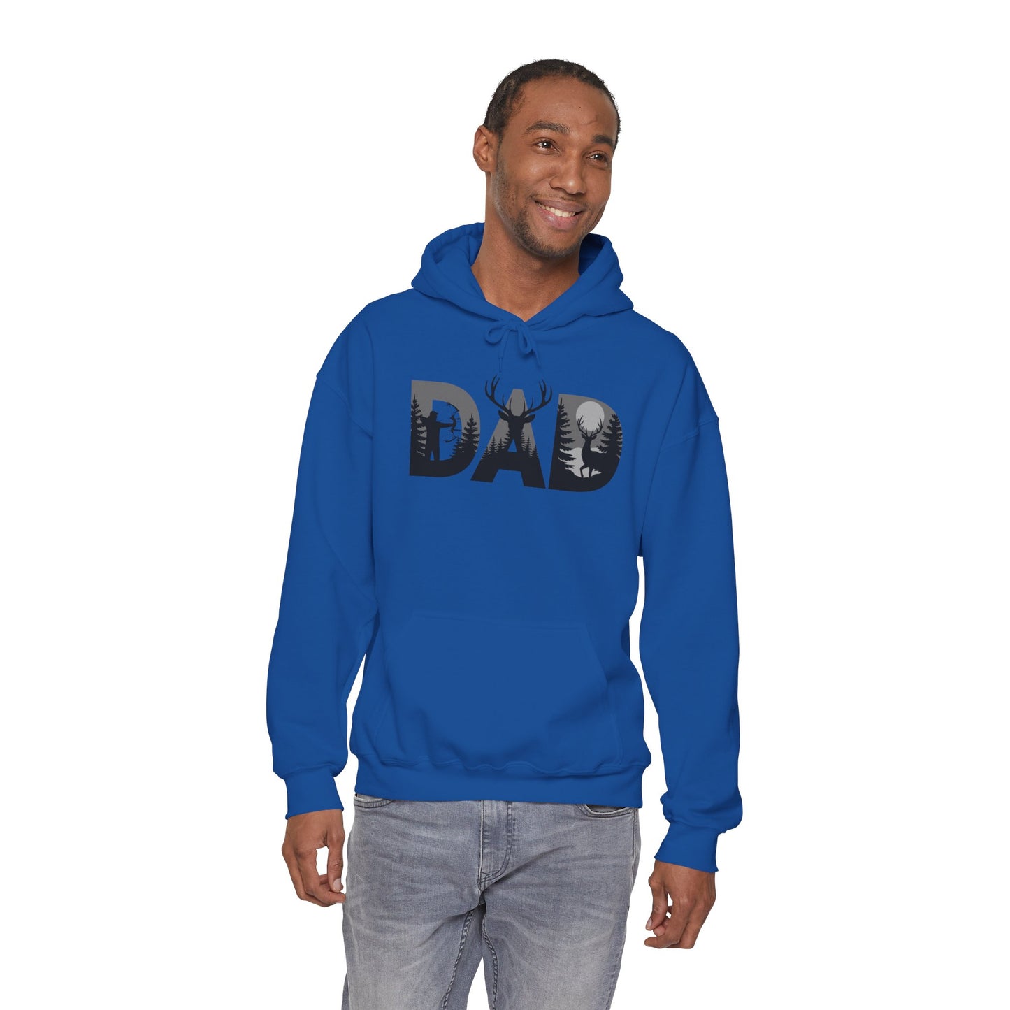 Dad Deer Silhouette Hoodie – Rustic Hunting Father’s Day Sweatshirt