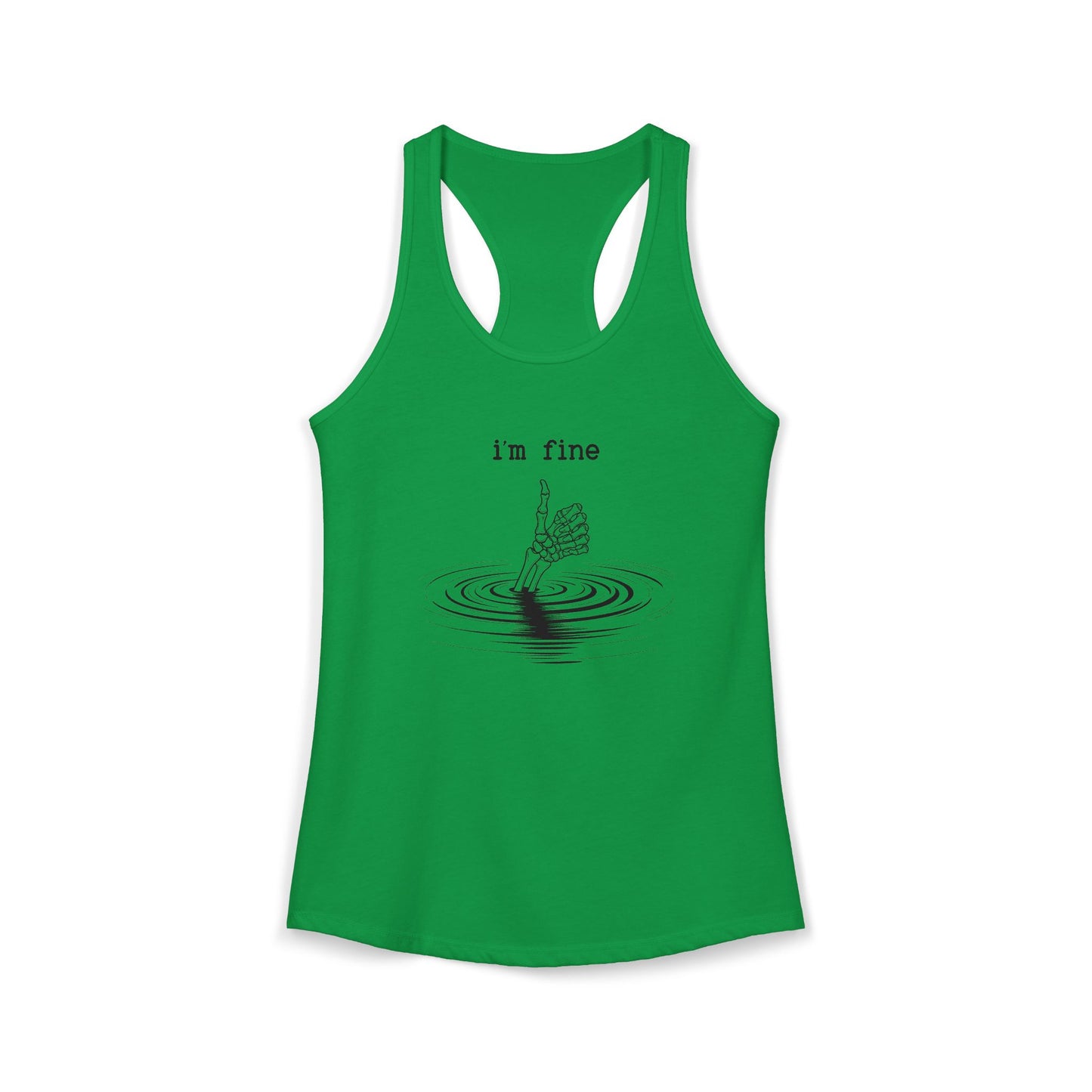 'I'm Fine" -Women's Ideal Racerback Tank