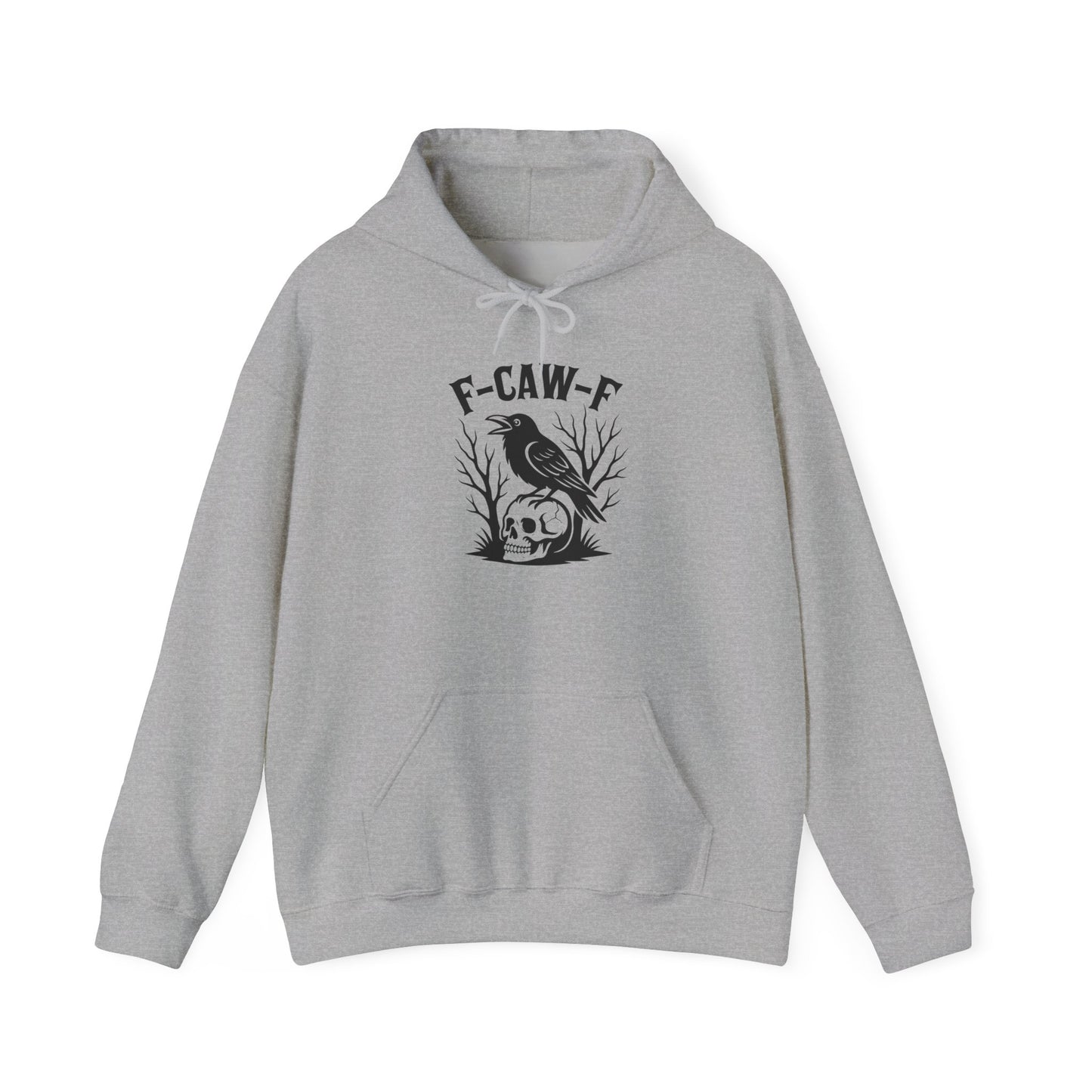 Raven Skull Hoodie – F-CAW-F Gothic Raven Skull Graphic Sweatshirt