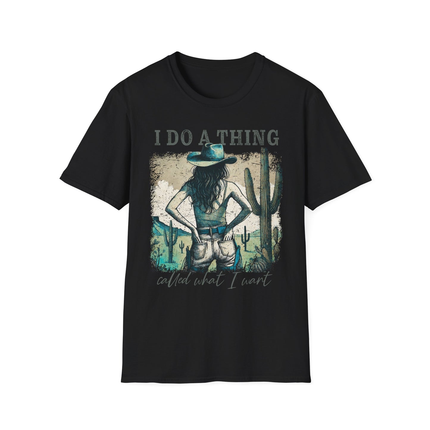 I Do A Thing Western Graphic T‑Shirt — Desert Cowgirl Cactus Tee