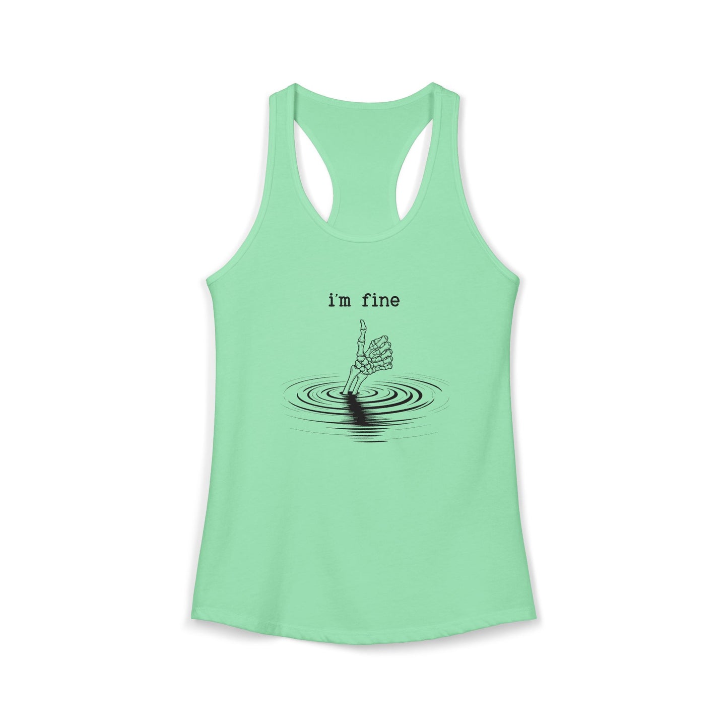 'I'm Fine" -Women's Ideal Racerback Tank