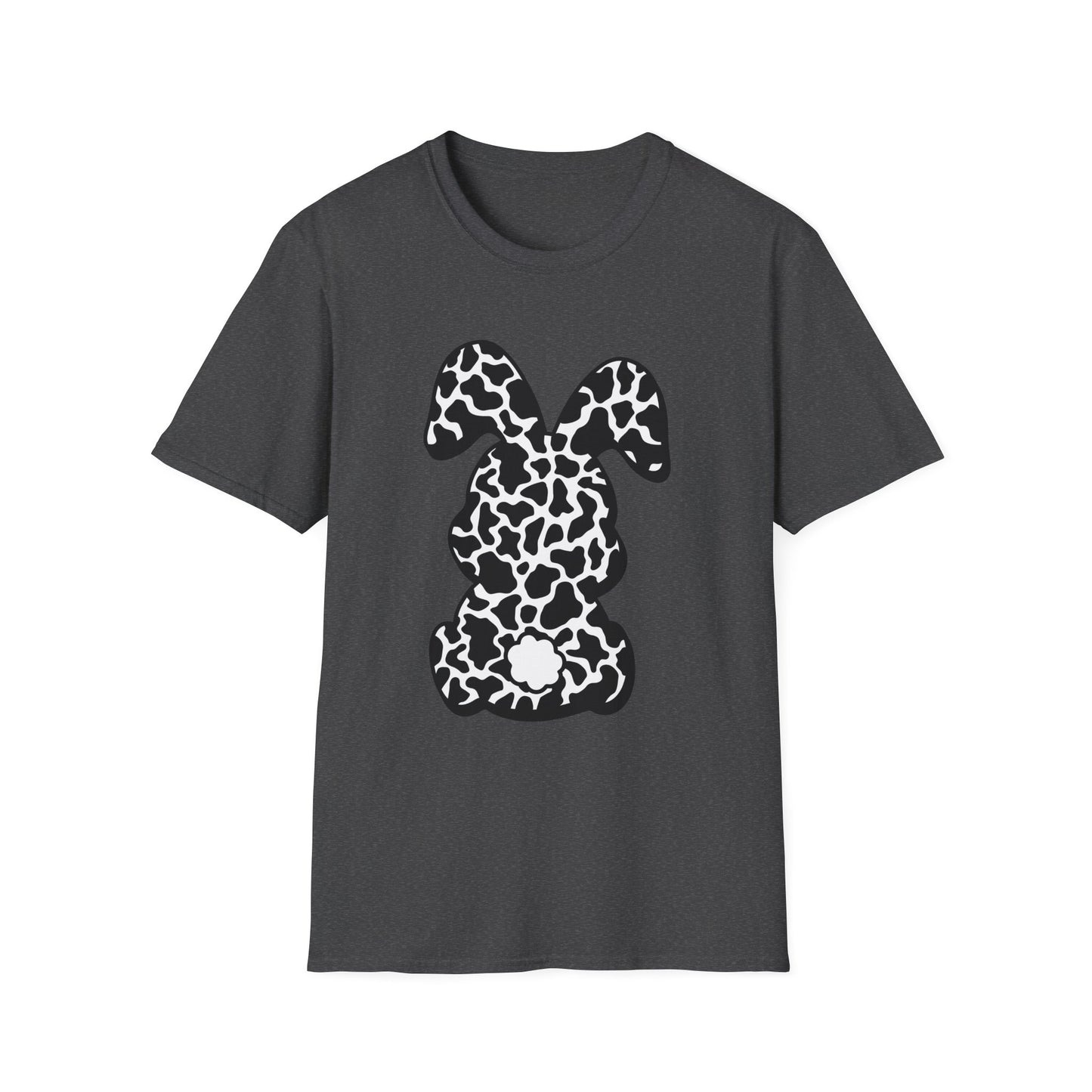 Cow Print Bunny T-Shirt — Easter Bunny Silhouette Tee