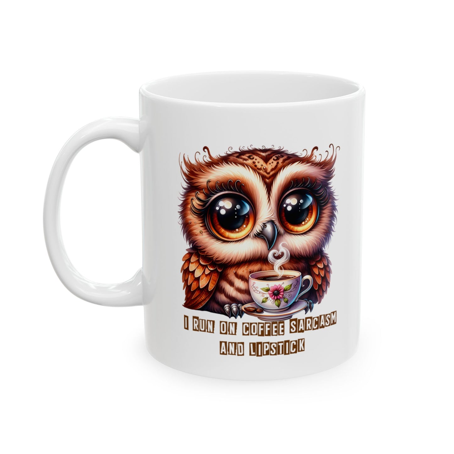 Owl Coffee Mug – Colorful Boho Owl Ceramic Mug (11oz, 15oz)