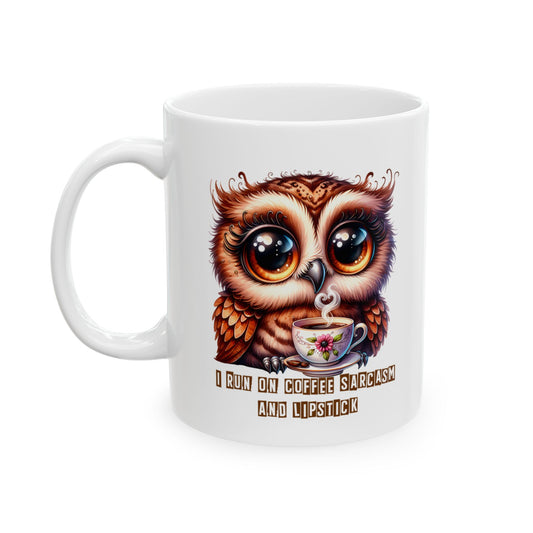 Owl Coffee Mug – Colorful Boho Owl Ceramic Mug (11oz, 15oz)