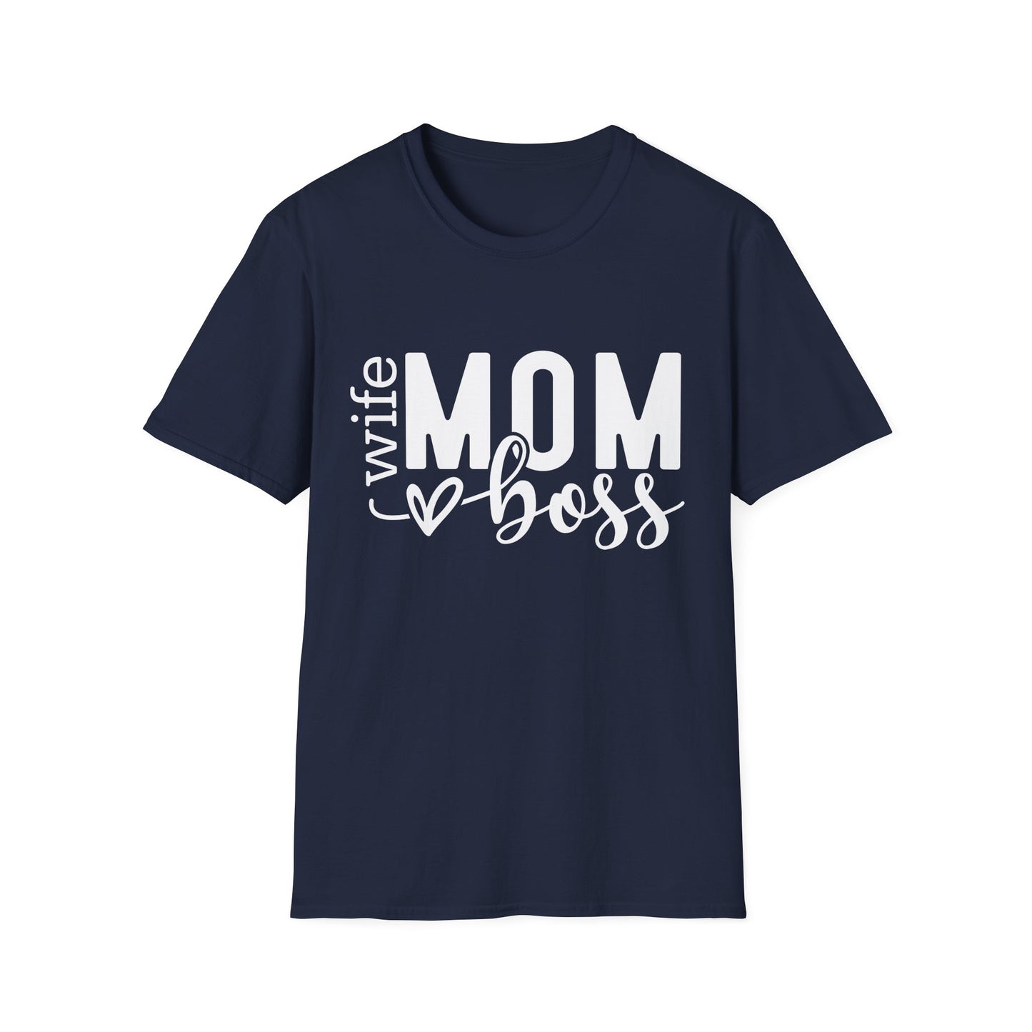 Mom Boss Wife T-Shirt – Funny Mom Life Graphic Tee, Mother's Day Gift