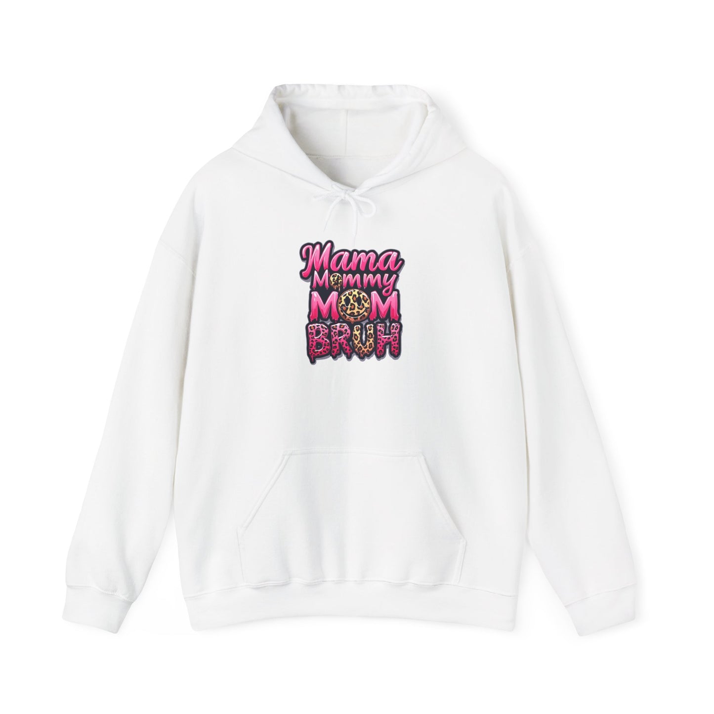 Mama Mommy Mom Bruh Hoodie — Funny Pink Mom Graphic Pullover